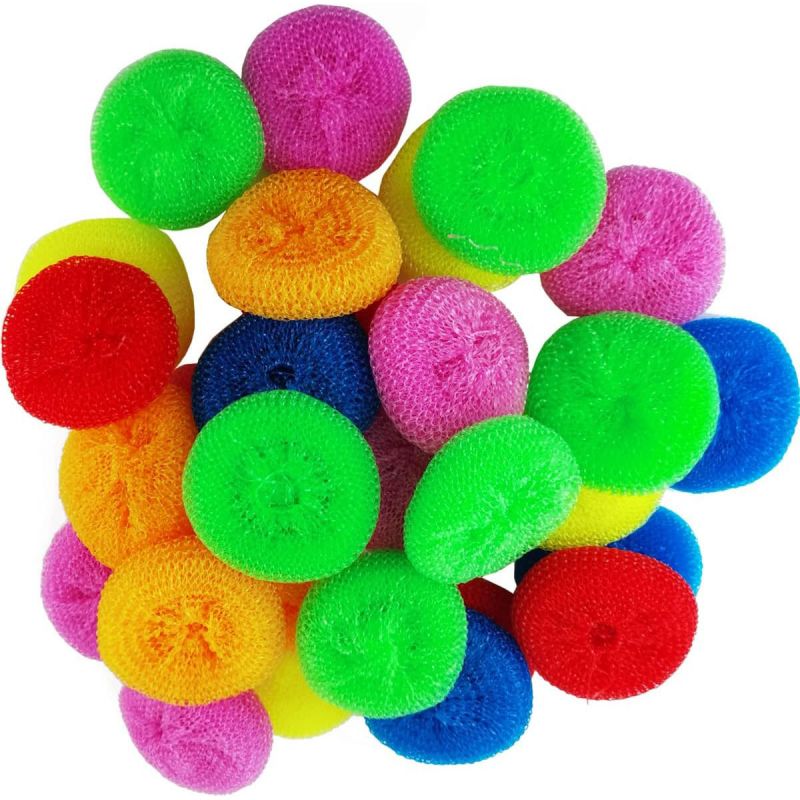 What are the characteristics of Kitchen Clean Plastic Mesh Scourer?