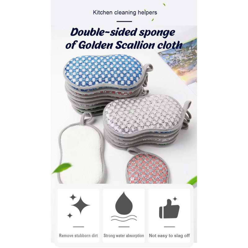 What are the principles and characteristics of kitchen cleaning sponges?