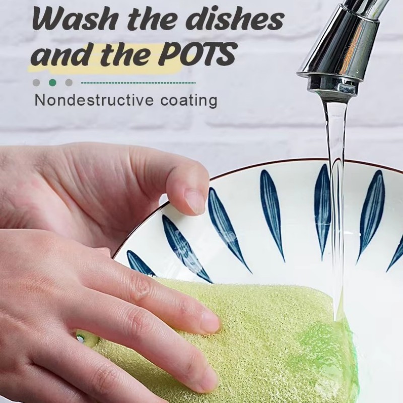 What is the magical effect of sponge scouring pad?