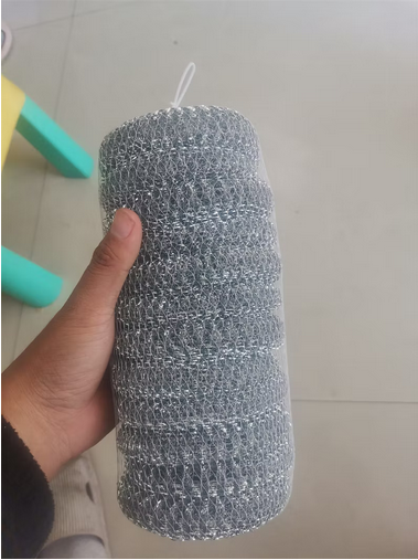 Galvanised Mesh Knit Metal Wire Sponge Pot Scourer